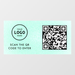 Zugangskontrolle   QR-Code Geschäftslogo Eingang B Fensteraufkleber