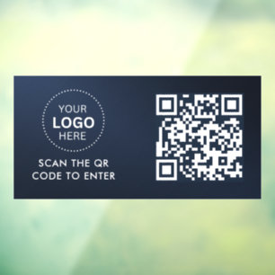 Zugangskontrolle QR-Code Geschäftslogo-Eintrag Fensteraufkleber
