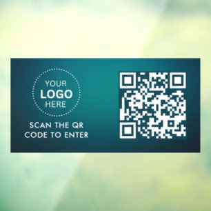 Zugangskontrolle   QR-Code Geschäftslogo-Eintrag Fensteraufkleber