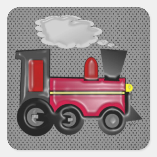 Zugaufkleber Quadratischer Aufkleber (Vorderseite)