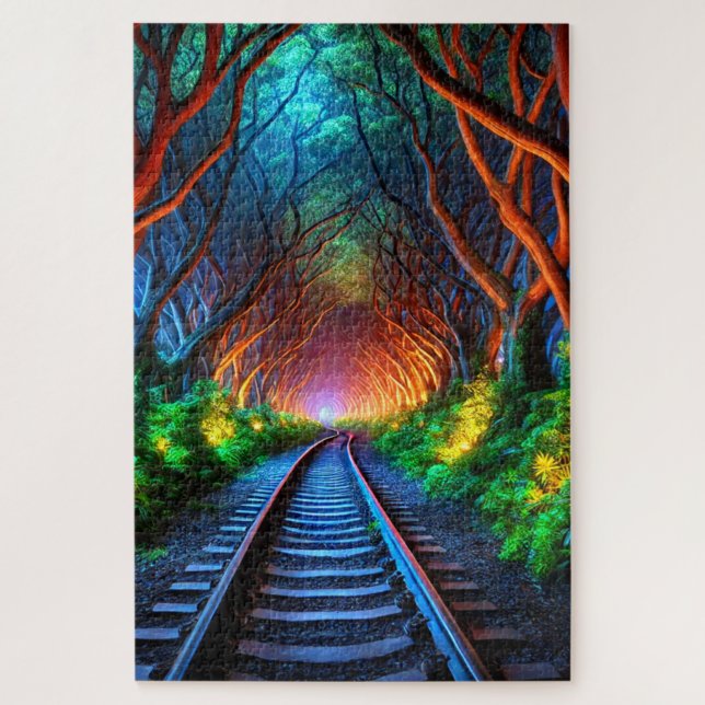 Zugbahntunnel Puzzle (Vertikal)