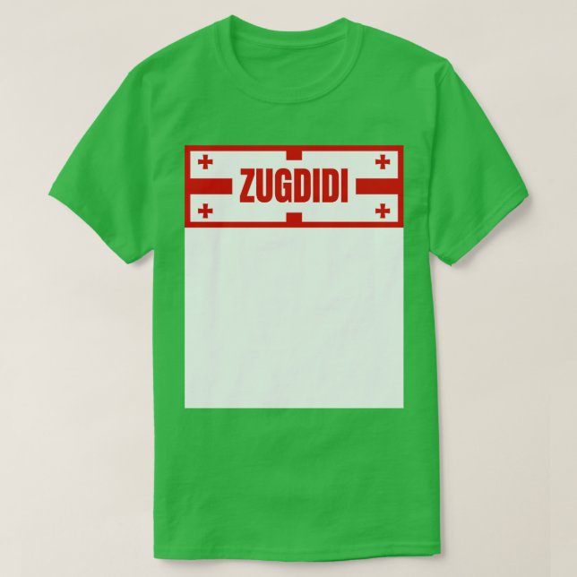 Zugdidi City in georgianischer Flagge Design Thirt T-Shirt (Design vorne)