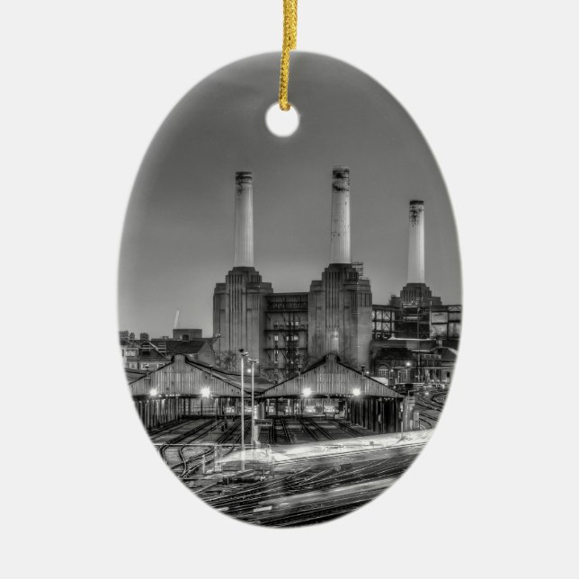 Zugdurchlauf Battersea Power-Station, London Keramik Ornament (Vorne)