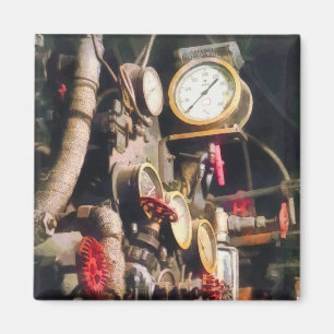 Züge - Innenkabine der Dampflokomotive Magnet