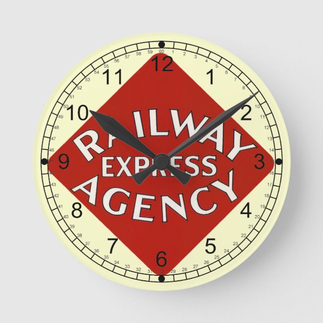 Züge können Ihre Taschen voran durch die Eil Runde Wanduhr (Vorderseite)