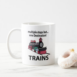 Züge mit mehreren Haltestellen, jedoch mit nur ein Kaffeetasse