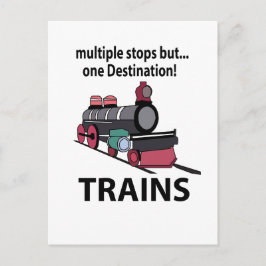 Züge mit mehreren Haltestellen, jedoch mit nur ein Postkarte