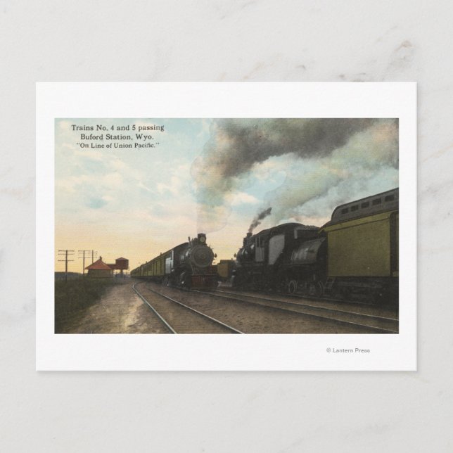 Züge Nr. 4 und Nr. 5 Postkarte (Vorderseite)