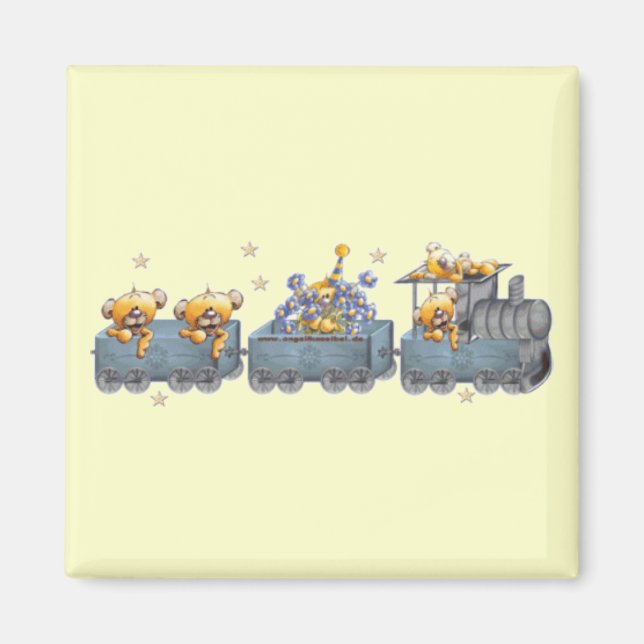 Züge & Teddy Bears Magnet (Vorne)