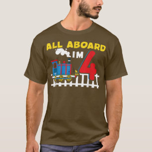 Züge über 4 Jahre alt 4. Geburtstag T-Shirt