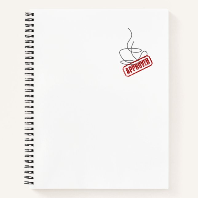 Zugelassen – Minimalistisches Notizbuch (Vorderseite)