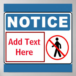 Zugelassene Person, Text hinzufügen, Signieren Poster