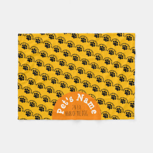 Zugelassener chinesischer Hund Jahr 2018 Name Blan Fleecedecke