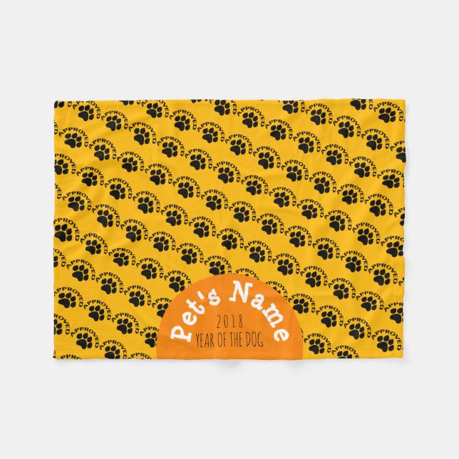 Zugelassener chinesischer Hund Jahr 2018 Name Blan Fleecedecke (Vorderseite (Horizontal))