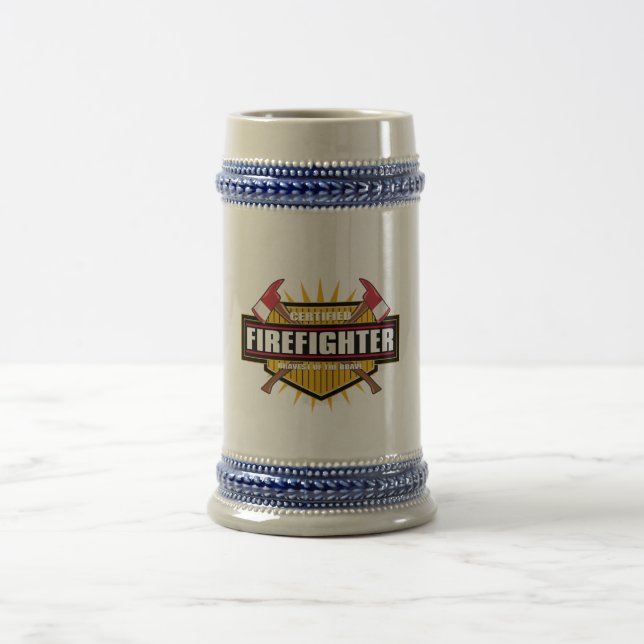 Zugelassener Feuerwehrmann Bierglas (Mittel)