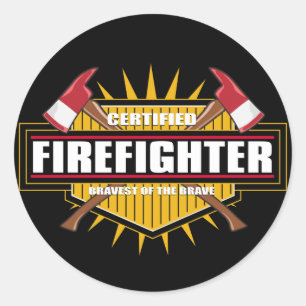 Zugelassener Feuerwehrmann Runder Aufkleber