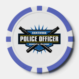 Zugelassener Polizeibeamte Pokerchips
