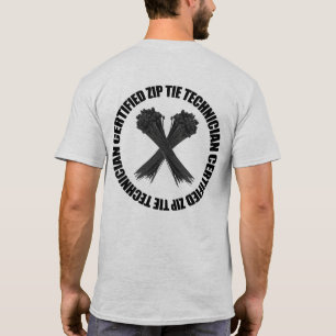 Zugelassener ZipKrawatten-Techniker T-Shirt