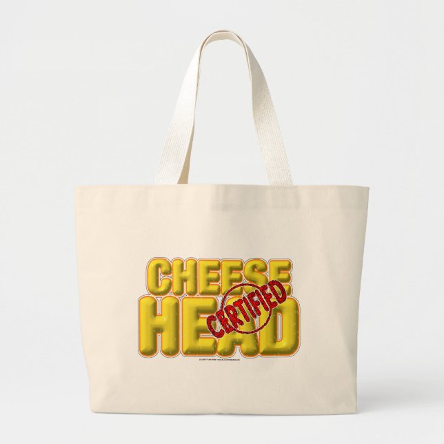 Zugelassenes CheeseHead Jumbo Stoffbeutel (Vorne)