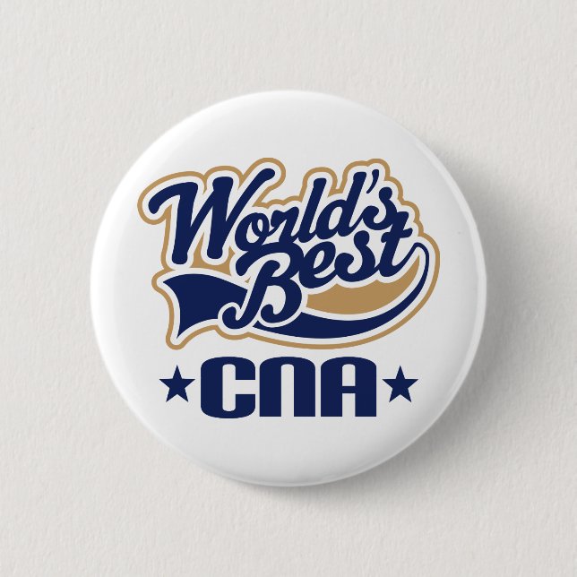 Zugelassenes KANN die Pflege behilfliches Geschenk Button (Vorderseite)