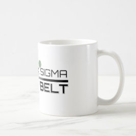 Zugelassenes Mageres sechs Sigma-schwarzer Gürtel Kaffeetasse