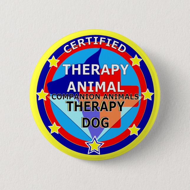 ZUGELASSENES THERAPIE-TIER - THERAPIE-HUND BUTTON (Vorderseite)