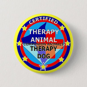 ZUGELASSENES THERAPIE-TIER - THERAPIE-HUND BUTTON