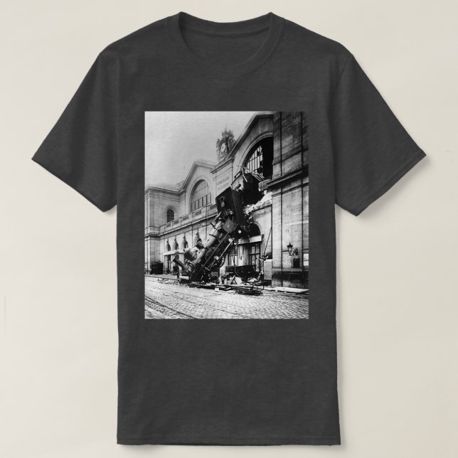 Zugentgleisung am Bahnhof Montparnasse T-Shirt (Design vorne)