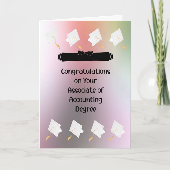 Zugeordneter Abschluss in der Rechnungslegung mit  Dankeskarte (Vorderseite)