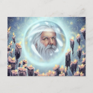 Zugeschlossen innerhalb des Kristallballs Postkarte