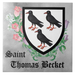 Zugeschriebenes Wappen von St. Thomas Becket Fliese