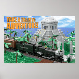 Zugexpedition zu antiken Ruinen Poster