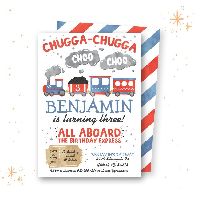 Zugfarbe Geburtstag Einladung (Von Creator hochgeladen)