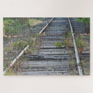 Zuggleise und kleiner Vogel Puzzle