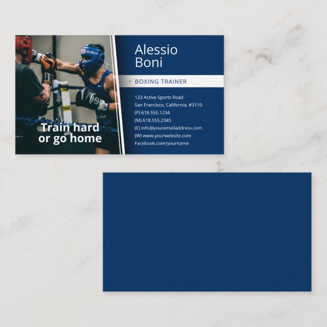 Zugharte | Boxtrainer Visitenkarte (Vorne/Hinten)