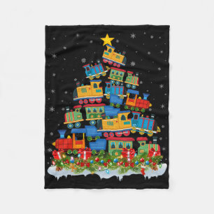 Zugliebhaber Weihnachtsbaum Santa Weihnachtszug  Fleecedecke