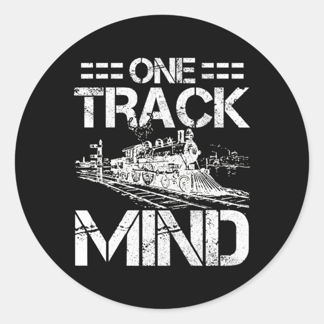 Zuglokomotive Modellbahn Runder Aufkleber (Vorderseite)