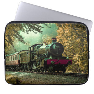 Zuglokomotive Retro Vintage Herbstlaube Laptopschutzhülle