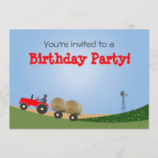 Zugmaschine auf der landwirtschaftlichen Party Ein Einladung