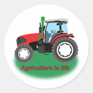 Zugmaschine für landwirtschaftliche Nutzfahrzeuge Runder Aufkleber