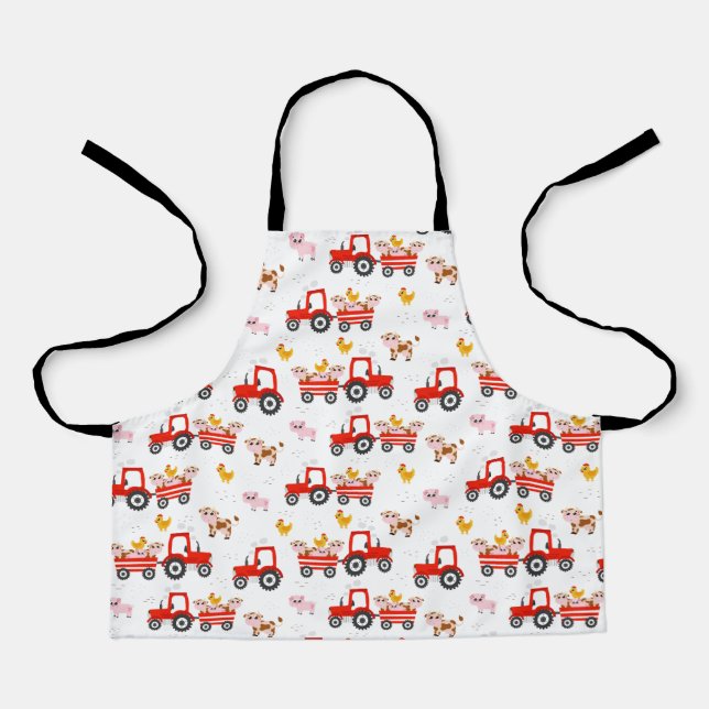 Zugmaschine mit landwirtschaftlichen Nutztieren Schürze (Vorderseite)