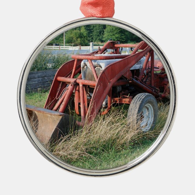 Zugmaschine Silbernes Ornament (Vorne)