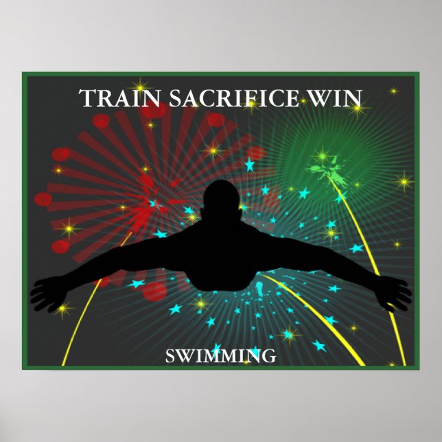 Zugopferung Win Schwimmen Poster (Vorne)