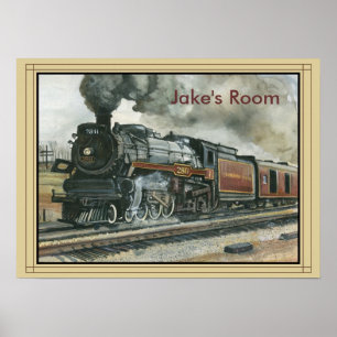 Zugplakat an der Grenze Poster