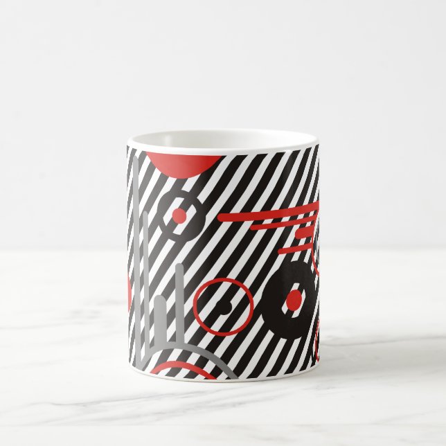 Zugriff | schwarze Streifen Tasse (Mittel)