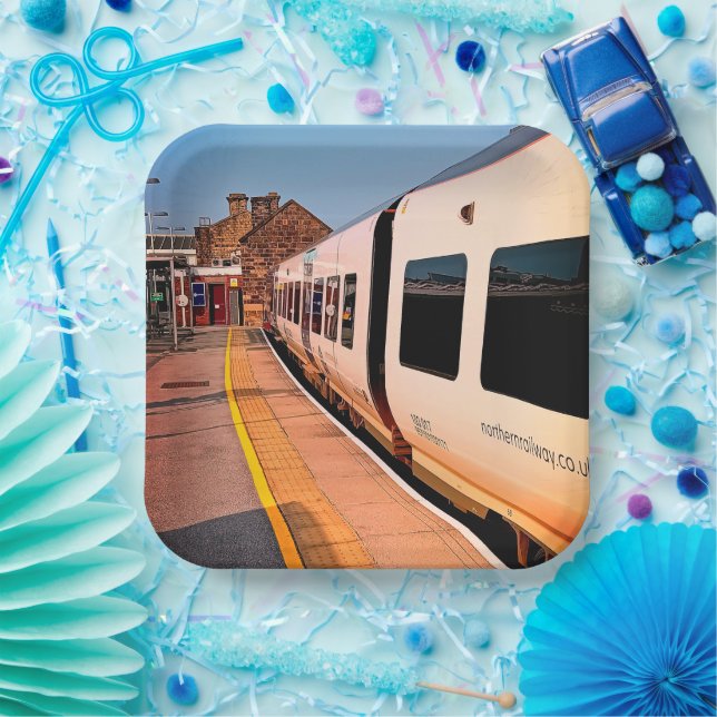 Zugseite Pappteller (Party)