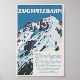 Zugspitzbahn Vintage Poster 1927