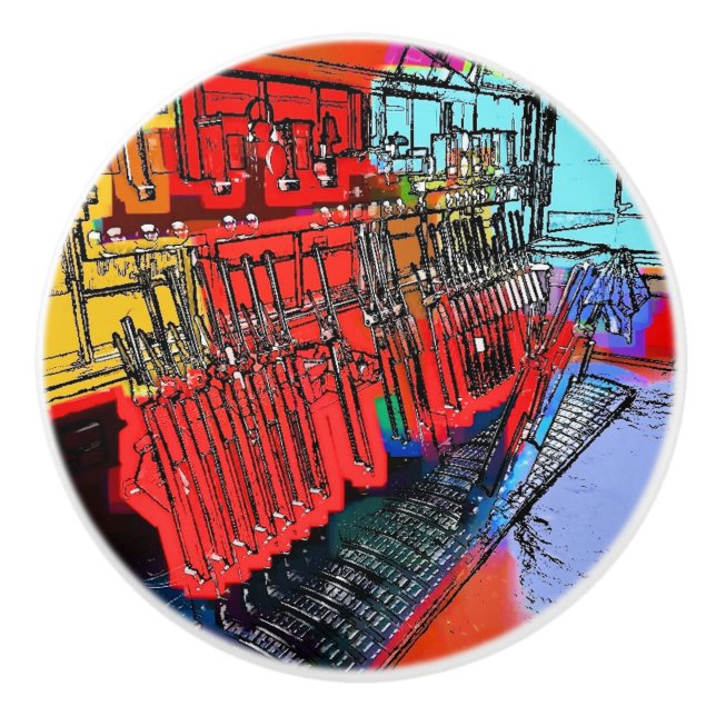 ZUGSTATIONEN KERAMIKKNAUF (Vorderseite)