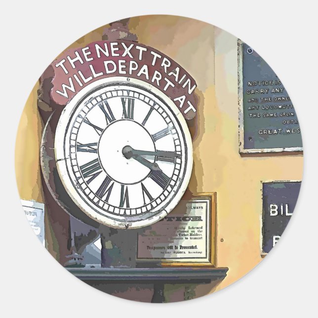 ZUGSTATIONEN RUNDER AUFKLEBER (Vorderseite)