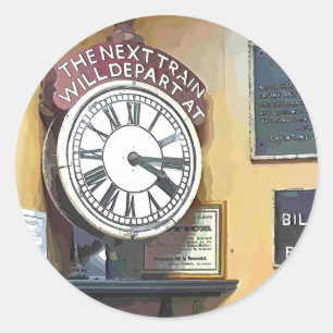 ZUGSTATIONEN RUNDER AUFKLEBER